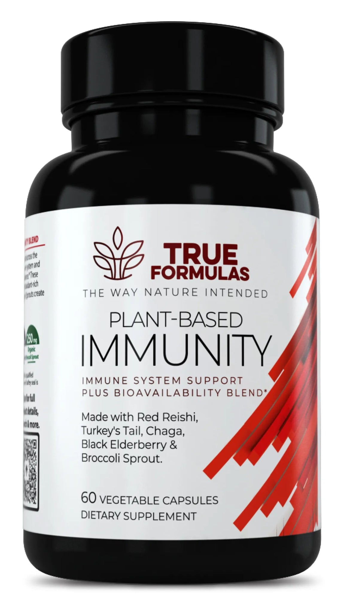 Plant - Based Immunity Blend with Adaptogenic Mushrooms & Elderberry - True Formulas