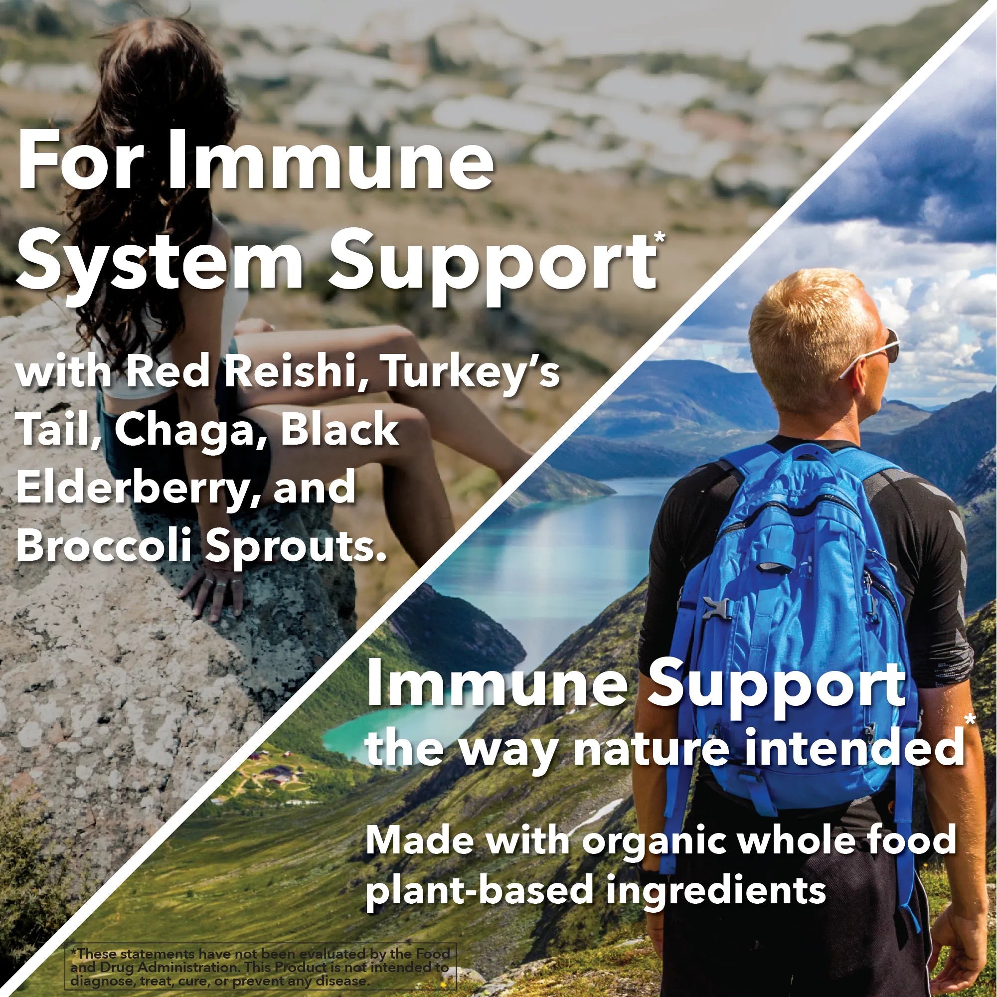 Plant - Based Immunity Blend with Adaptogenic Mushrooms & Elderberry - True Formulas