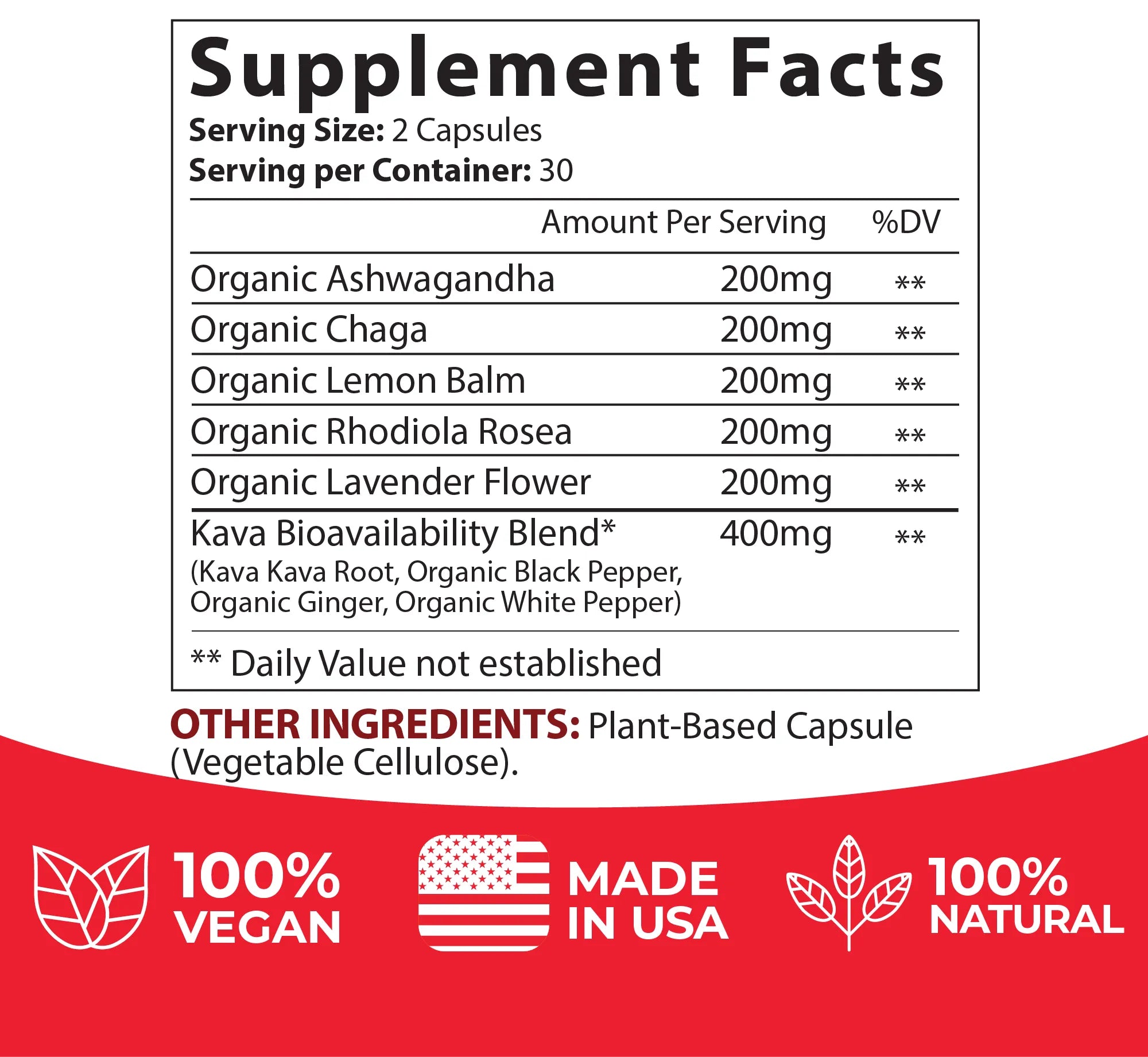 Plant - Based Stress Support Capsules - True Formulas