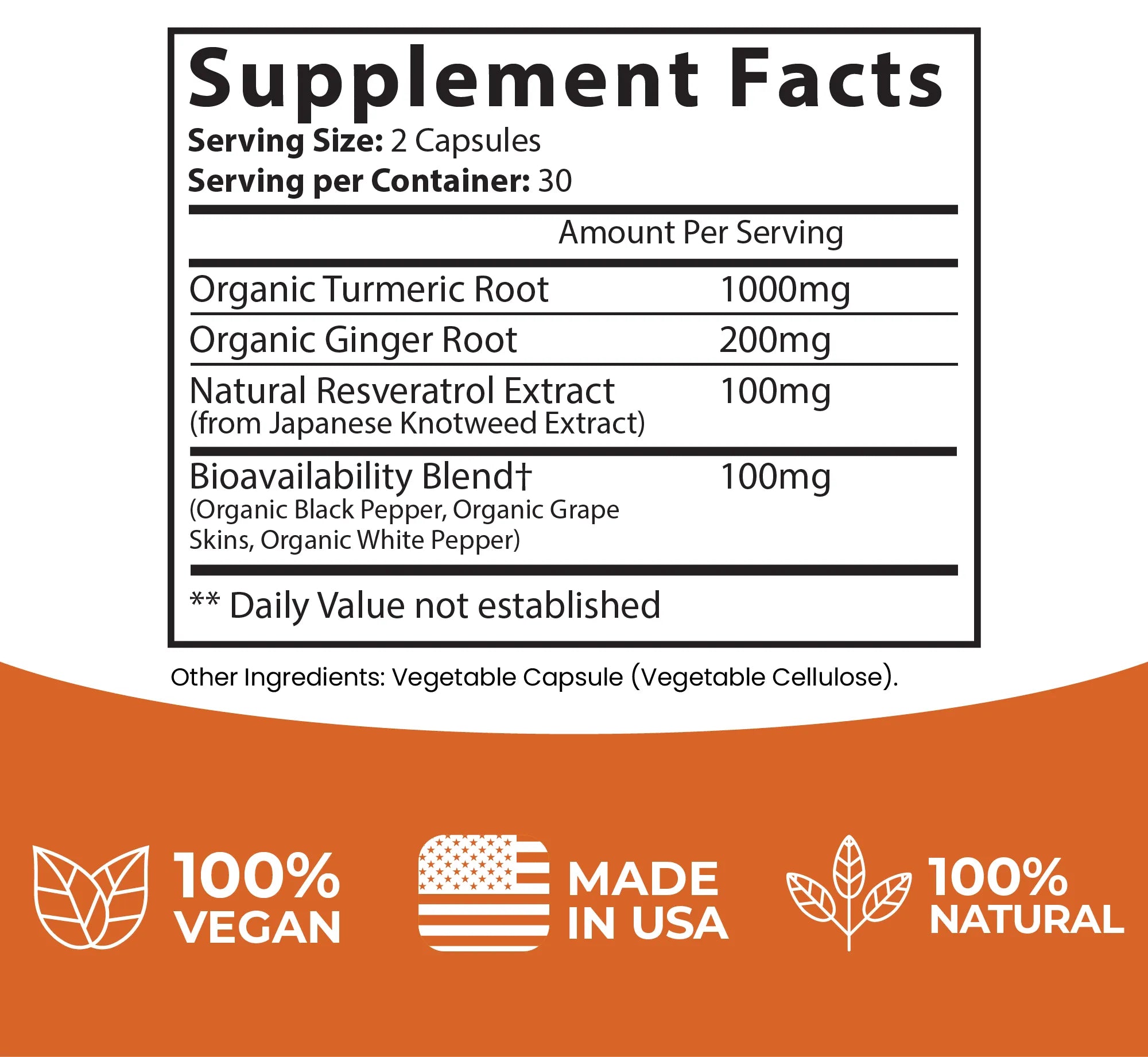 Turmeric with Resveratrol & Ginger Capsules - True Formulas