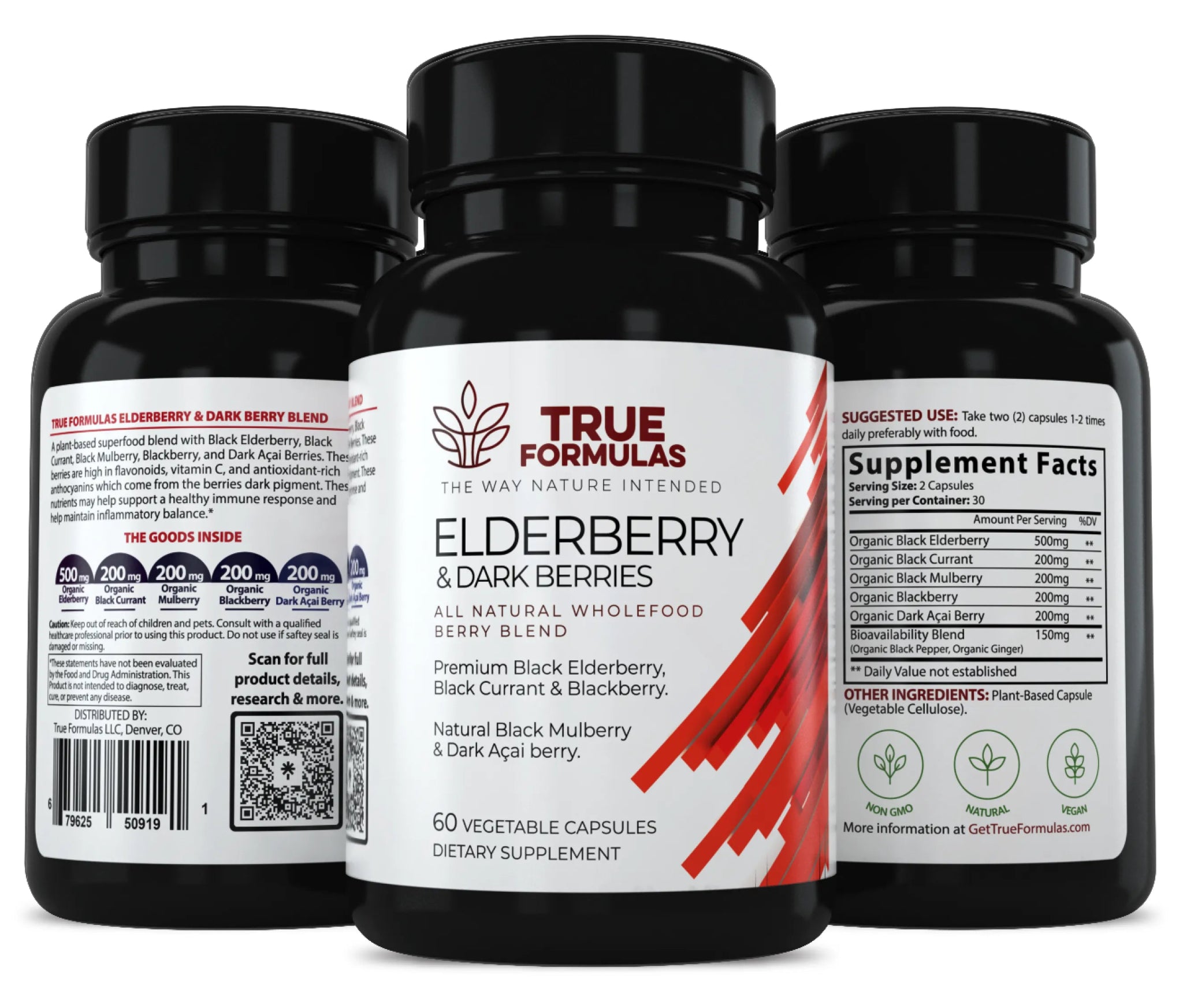 Whole food Elderberry & Dark Berry Blend - True Formulas