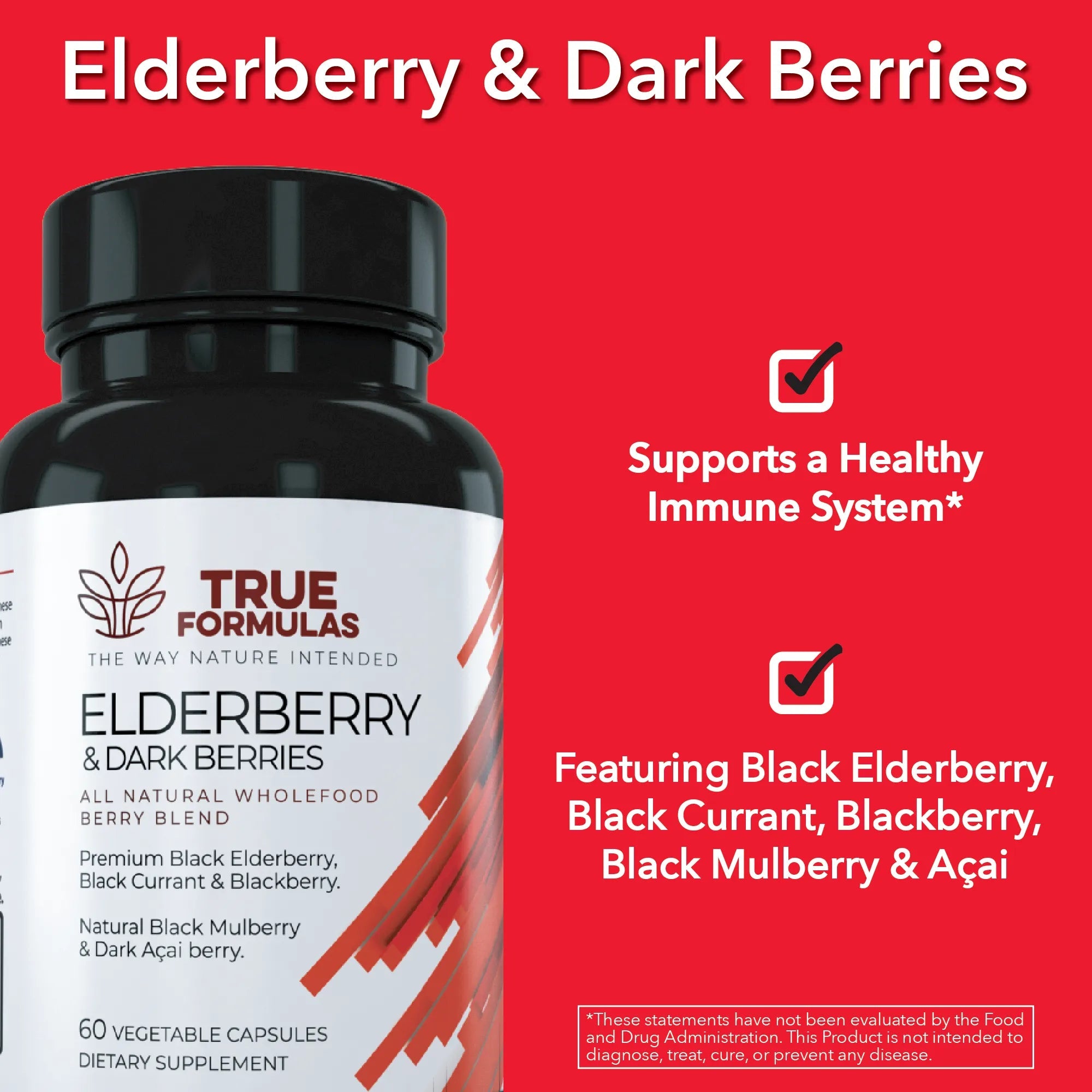 Whole food Elderberry & Dark Berry Blend - True Formulas